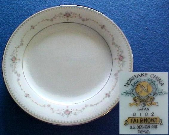 NORITAKE CHINA FAIRMONT #6102 SALAD PLATE SET 2  