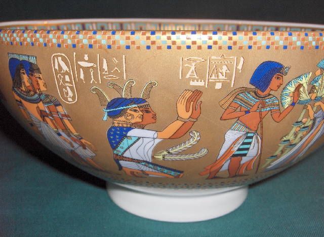 HOMAGE TO TUTANKHAMUN Bowl Bavarian China Ghent Egypt  