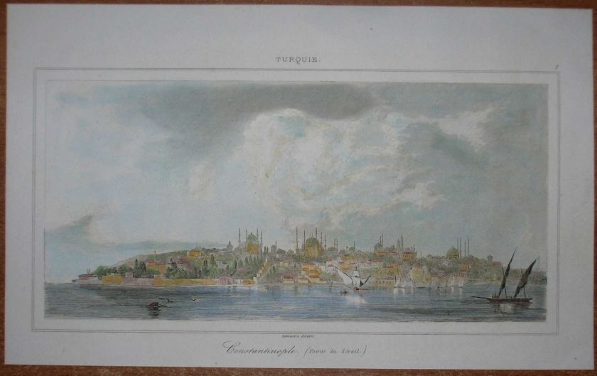 1840 print CONSTANTINOPLE ISTANBUL, TURKEY (#7)  