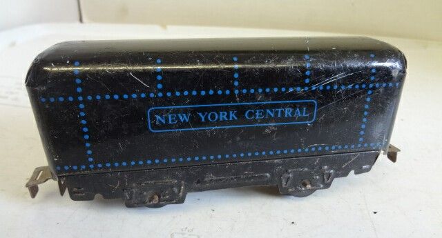 MARX BLACK TENDER WITH BLUE RIVETS, SCARCE VERSION  