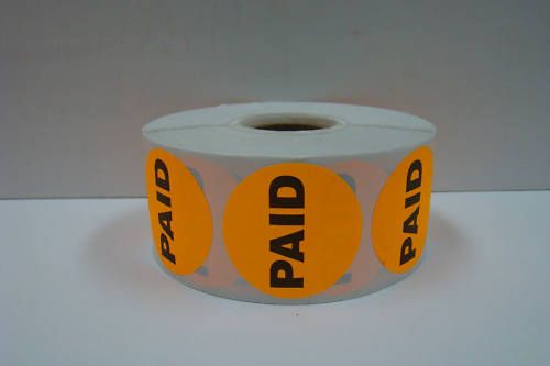 10,000 1.5 inch PAID Retail Price Labels Stickers  