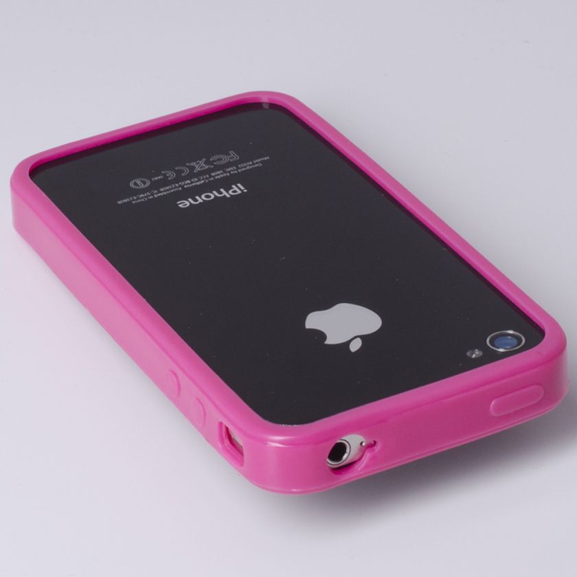 PINK Silicon Bumper Frame Case Cover for iPhone 4 4G  