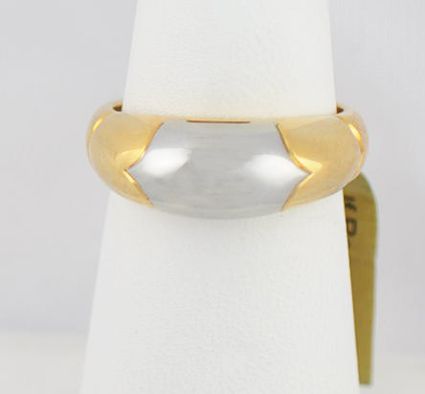 Bulgari Bvlgari 18k Yellow Gold Steel Ring  