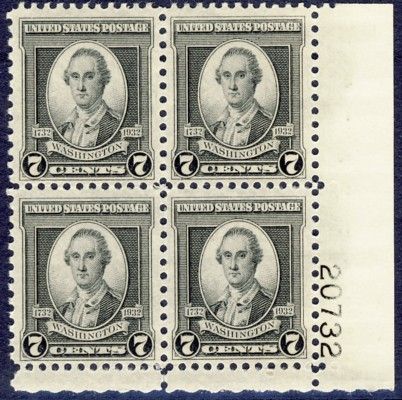 Scott # 712 Plate Block of 4   MNH  