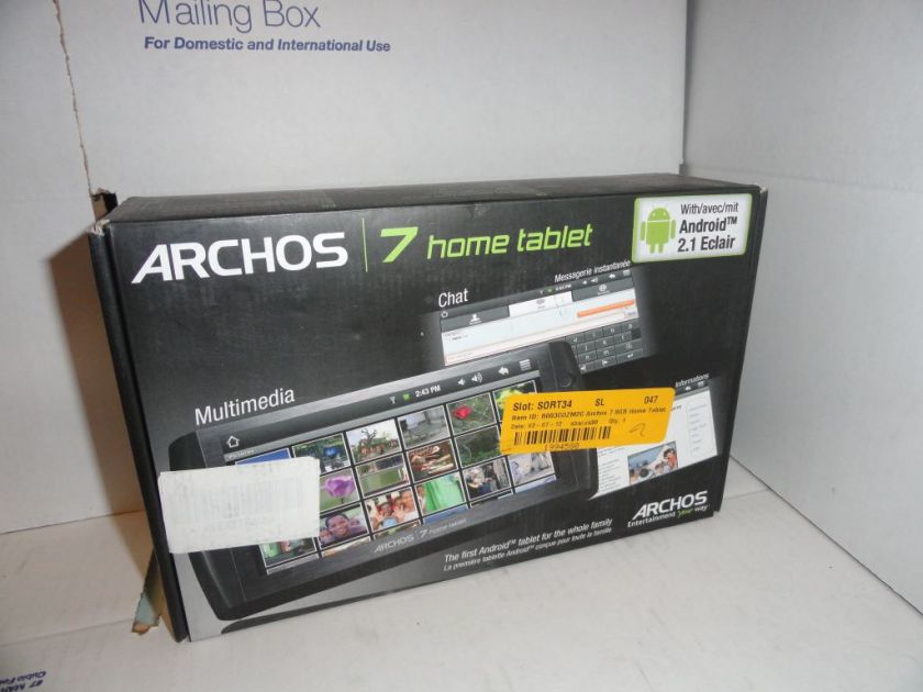 ARCHOS 7 Google Android 2.1 8GB Bluetooth Gravity Sensor Tablet PC 