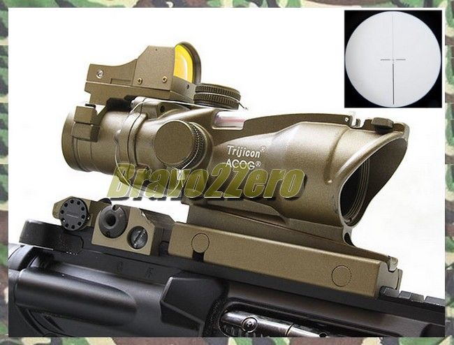 ACOG TA31 Style 4x32 BDC Crosshair Scope w/ Reflex Red Dot Sight TA31 