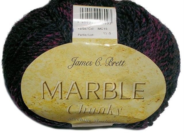   BRETT MARBLE CHUNKY MACHINE WASHABLE WOOL YARN   200g BALL  