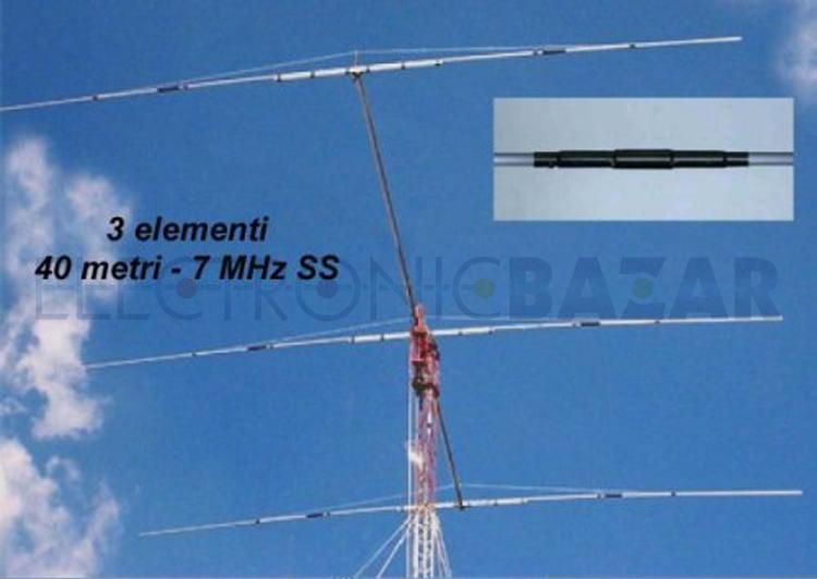 Yagi beam 3 el. 7 MHz 13 m boom PKW MHF3e40/sm  