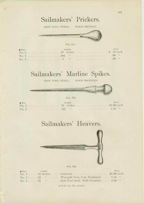 Catalog Page Ad Ship Yacht Boat Hardware Sailmaker1908  