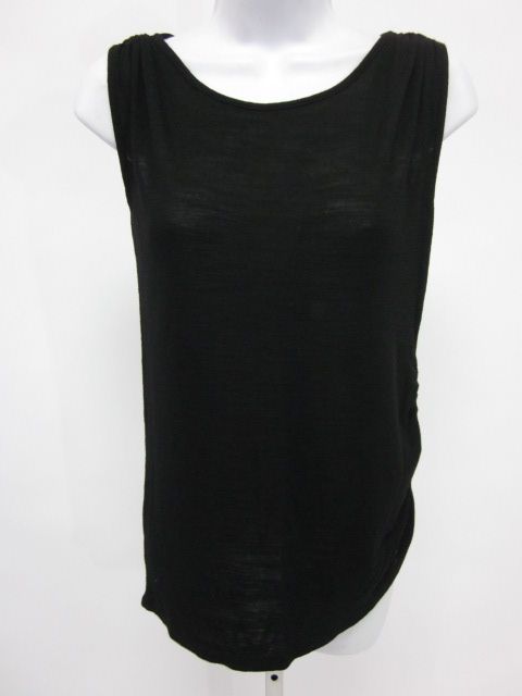 NWT SAINT GRACE Black Sleeveless Ruched Detail Top Sz P  