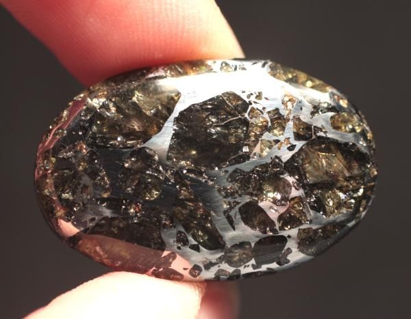 METEORITE GEM LIKE PALLASITE SEYMCHAN CABOCHON RARE  