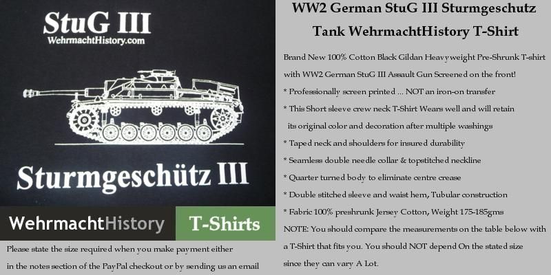 WW2 German StuG III Sturmgeschutz TShirt Cotton S 3XL  