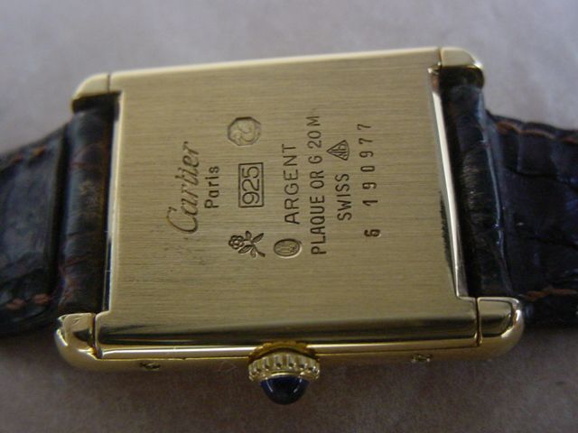 NICE CARTIER TANK GOLD 18K VERMEIL WOMENS WATCH 76783016996  