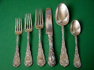 DOMINICK & HAFF STERLING CUPID FLATWARE 65PC SET  