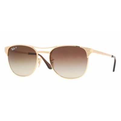 Ray Ban RB 3429 001/M2 Gold SIGNET Polarized Sunglasses  