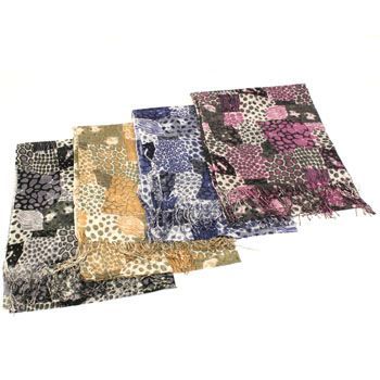 New Sheer Light Classy Animal Patch Print Thin Long Scarf Wrap Shawl 