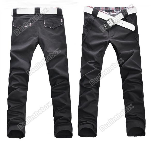 2012 Fashion Mens Stylish Designed Straight Slim Fit Trousers Casual 