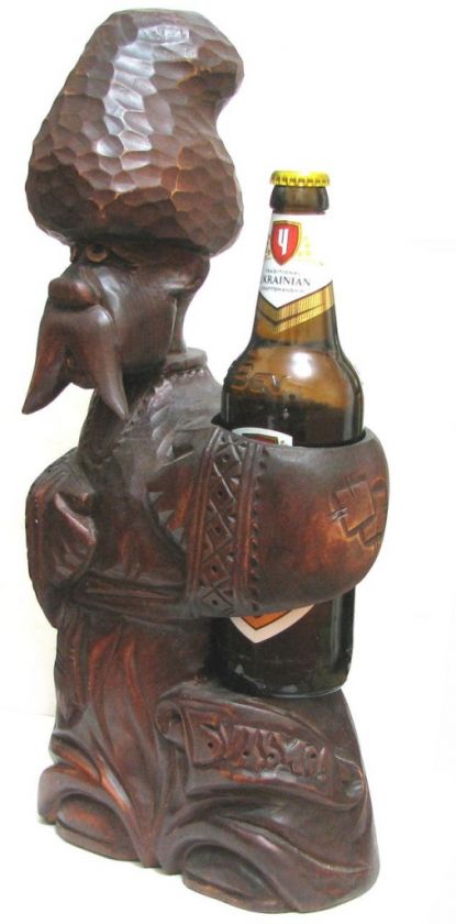 Ukrainian UNIQUE Artist Wooden Sculpture *Cossack* stand for one 