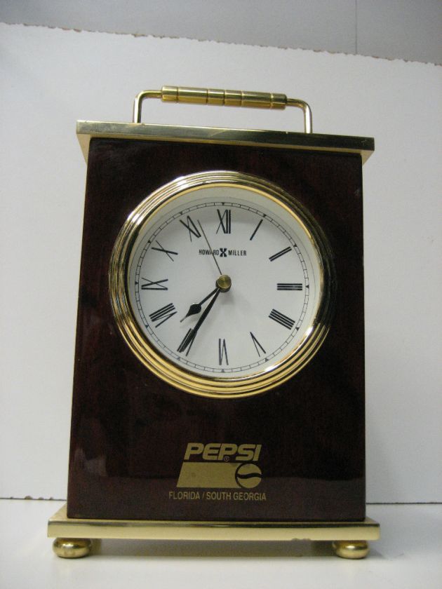   Miller Pepsi Florida/South Georgia Quartz Brass and Solid Wood Clock