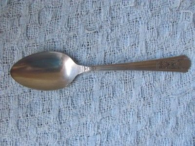 SET OF 4 1938 WM ROGERS SILVERPLATE FRUIT SPOON ROSALIE PATTERN 