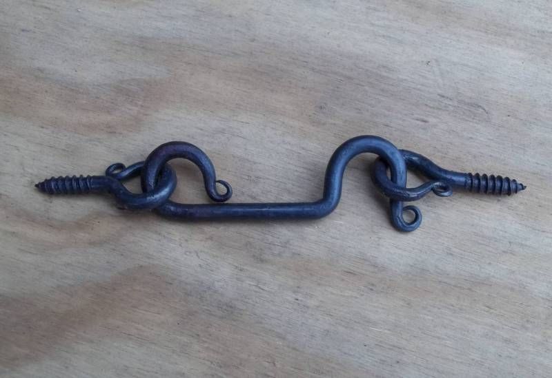 inch) HOOK and EYE Hand Forged Wrought Iron  