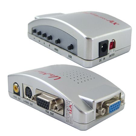 New PC Laptop VGA Converter to AV S Video TV Switch Box  