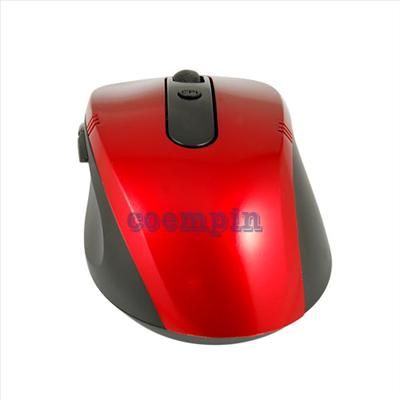 4GHz USB Red Wireless Optical Mouse For PC Laptop  