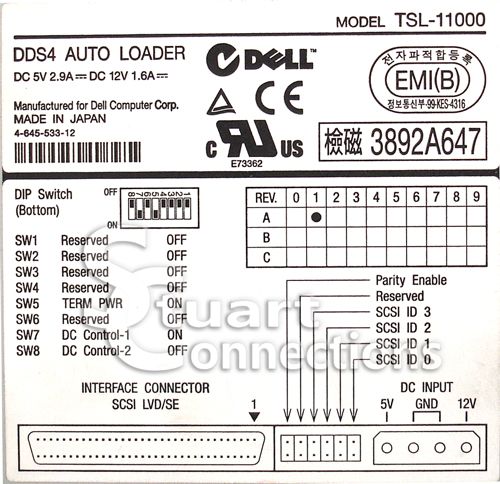   type scsi data transfer rate 2 4mbps native 4 8mbps compressed