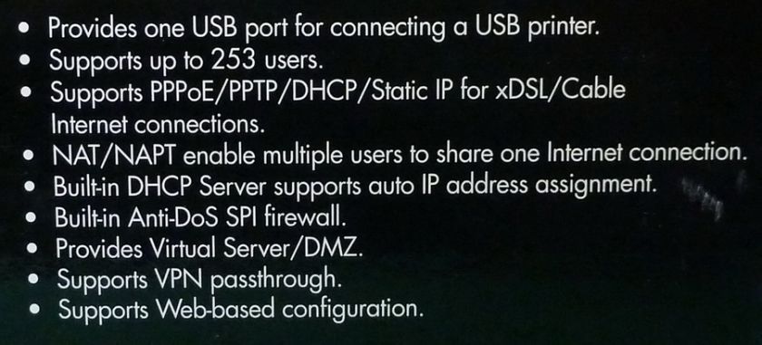 Black Box LR9603A Pure Networking Broadband Router; USB Print Server 