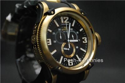   RUSSIAN DIVER QUARTZ CHRONOGRAPH DAY & DATE BLACK & GOLD WATCH 5670