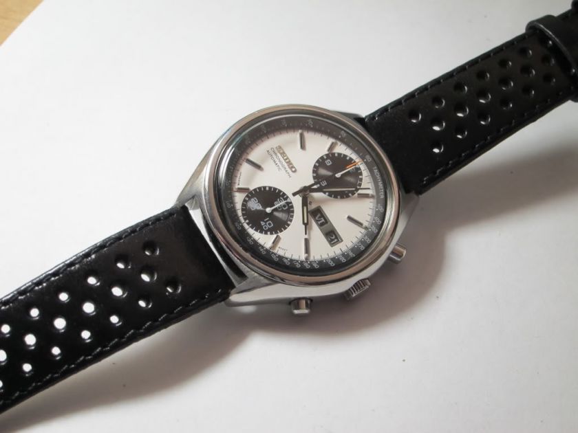 VINTAGE AUTO SEIKO PANDA CHRONO 6138 8020 AFTERMARKET  