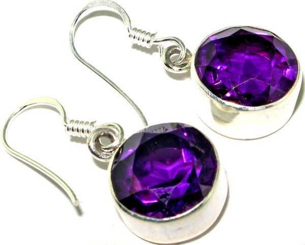 Latest collection Lovely Amethyst .925 STERLING SILVER Earrings 1.1 