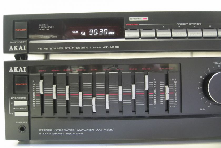 Nostalgia* AKAI TUNER AT A200 & Amplifier AM A200  