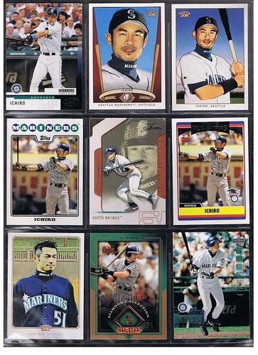 ICHIRO SEATTLE MARINERS 9 CARD LOT  