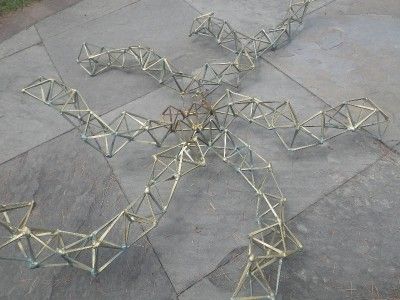 MID CENTURY BRUTALIST SCULPTURE WELDED NAILS STARBURST  