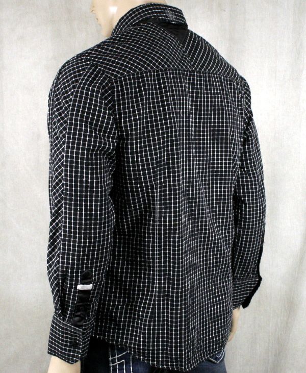 ENGLISH LAUNDRY weiland mens TOTLEY black Plaid shirt  