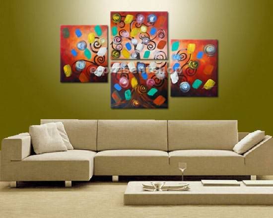 Art Deco Handmade modern Abstract Huge Oil Painting On Canvas bn307 ny 