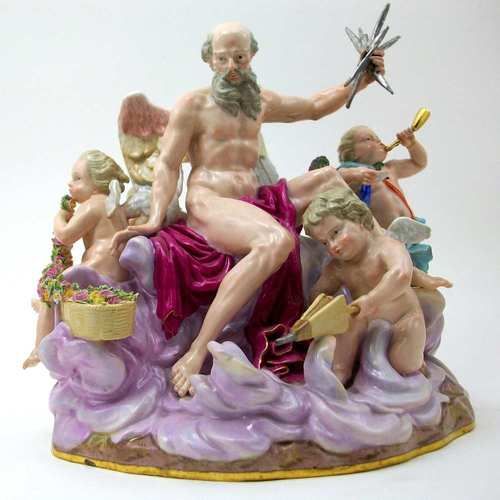 Meissen Aeolus Attended by the Four Winds German Porcelain Figurine 