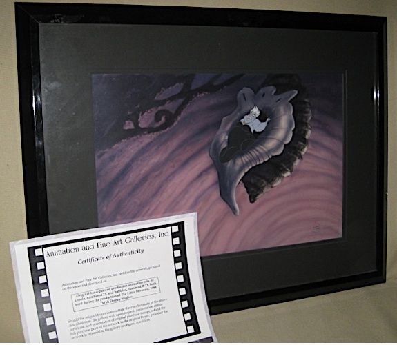 Disney Little Mermaid Villain Ursula COA Animation Cel  