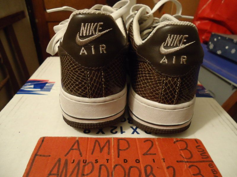 Nike AIR FORCE 1 LOW 2004 Retro 10 snakeskin co.jp rare vtg og brown 