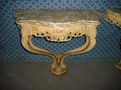 PAINTED ITALIAN MARBLE TOP VINTAGENIGHT STANDS 09IT093B  