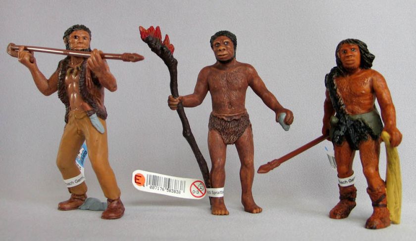 BULLYLAND EVOLUTION OF MAN  PREHISTORIC  SET OF 3 NEW  