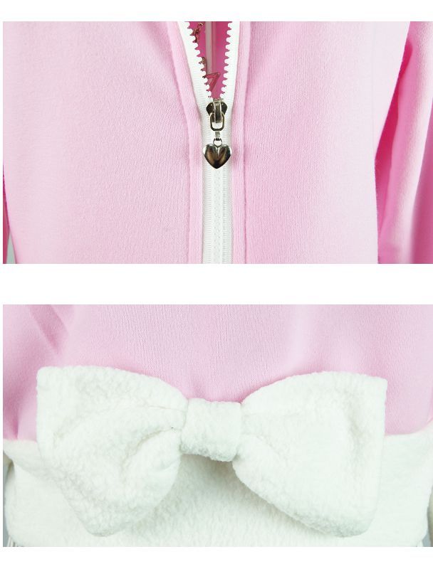 Japan VIVI Style Ladies Bow rabbit hoodie (3 color)  