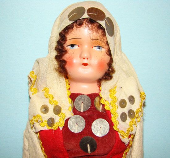 1946 Macedonia Albania Cloth Costume Doll Frantz Museum  