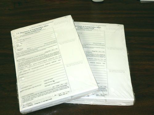 Breath Alcohol Testing Forms, DOT Dept of Transport  