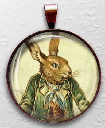 Alice in Wonderland Rabbit Necklace Charm/Pendant VB020  