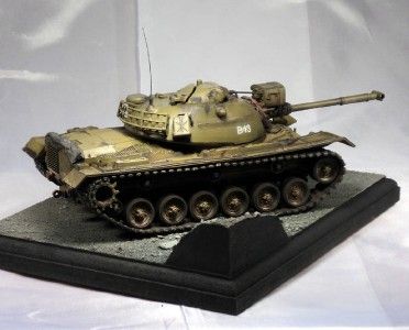 35 M48 Patton Tank Diorama Vietnam USMC Tet Built  