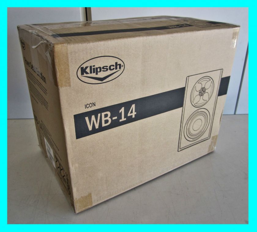 KLIPSCH WB 14 BOOKSHELF SPEAKERS WB14 CABERNET NEW PAIR 743878020632 