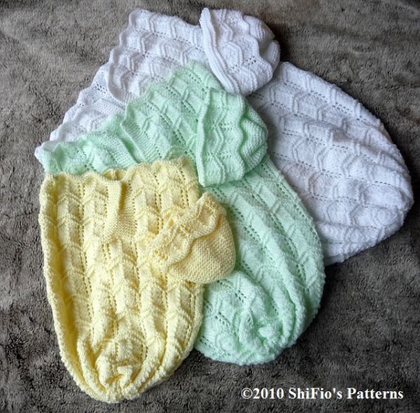 BABY CUDDLE SAC KNITTING PATTERN COCOON REBORN # 133  