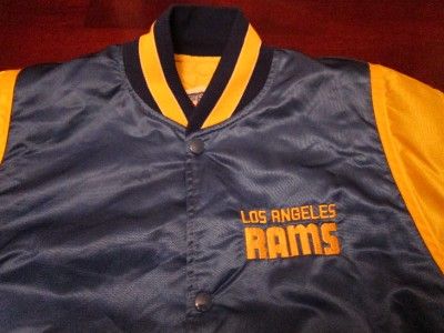   Early 80s Starter Mens Los Angeles Rams NFL Football Satin Jacket Sz L